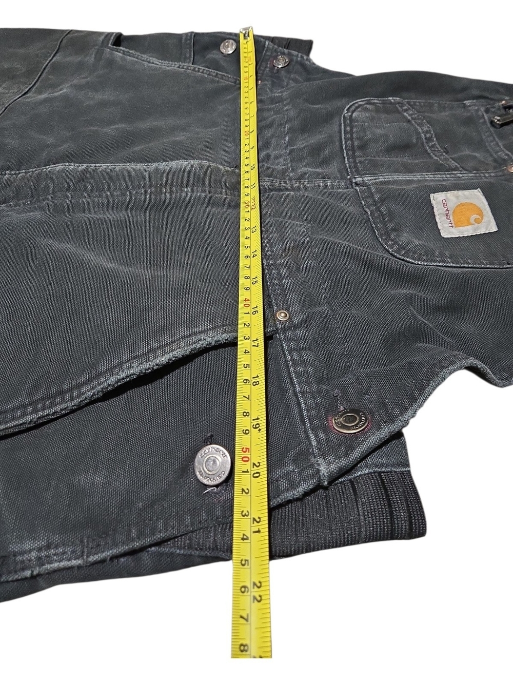 Carhartt 104031 BLK Black Insulated Men's Bib Overalls Workwear L/short 40x29 - Picture 6 of 9